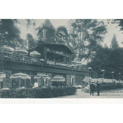 Carte Postale Ancienne / Paris,Exposition Coloniale,Route De Ceinture Du Lac,Brasserie "La Terrasse"