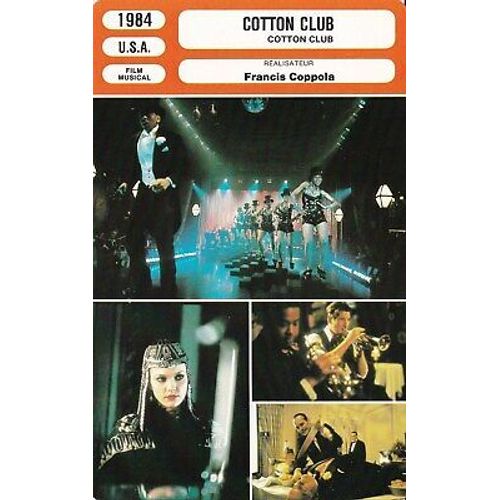 Fiche Monsieur Cinema Cotton Club