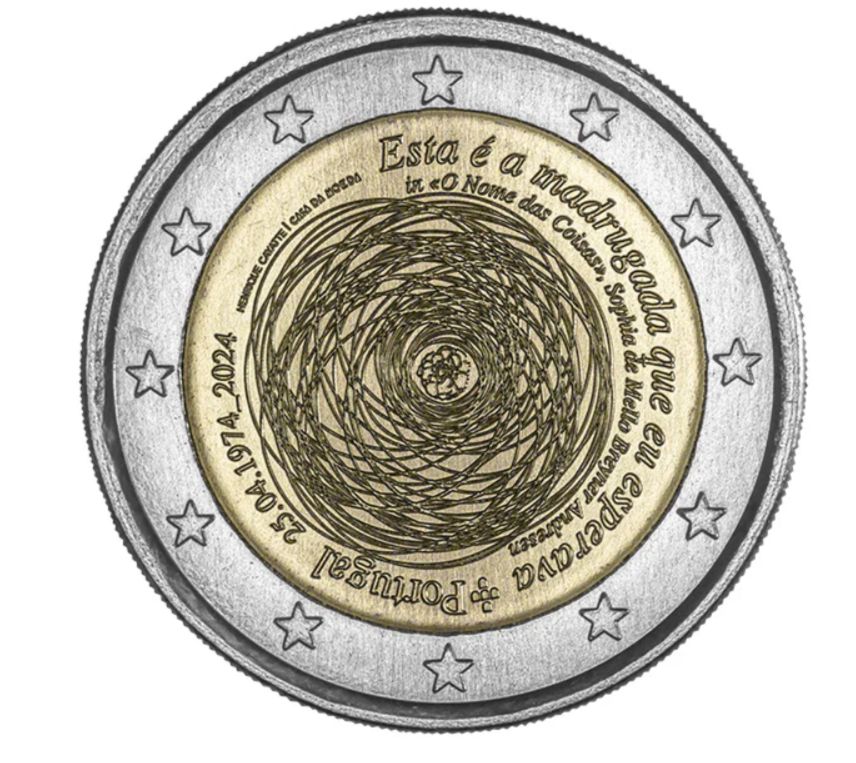 2 Euros Commémorative Portugal Revolution 25 Avril 2024 Unc