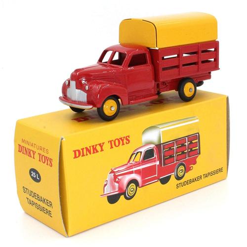 Dinky Toys 25l - Studebaker M Camion Tapissiere Rouge/Jaune 1:43 - Atlas-Atlas