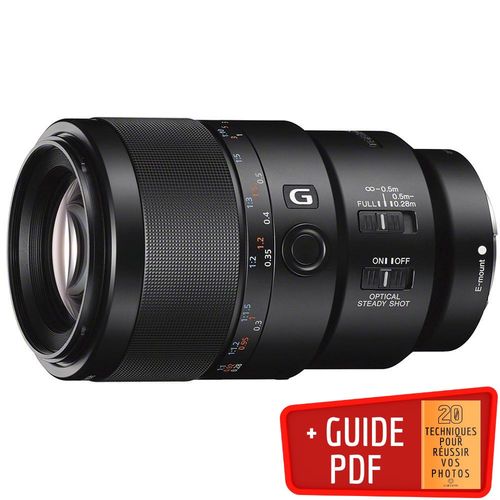 Sony FE 90mm f/2.8 Macro G OSS + Guide PDF ""20 TECHNIQUES POUR RÉUSSIR VOS PHOTOS""