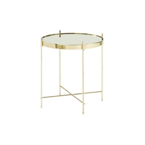 Table D'appoint Marcia - Miroir & Métal - Doré