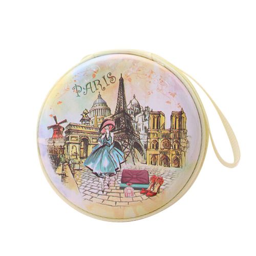 Mini - à fermeture éclair unisexe,pour femme,casque rond mignon,feuille en,Paris,Eiffel,chaud