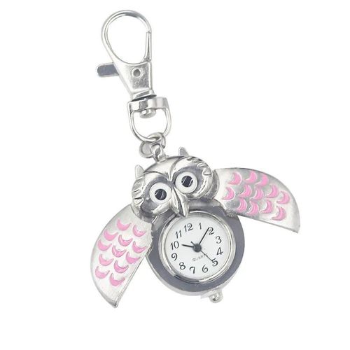 Montre De Poche À Quartz Vintage,Créative,Rétro,Portable,Aigle,Colorée,Théâtre,Design De Mode,Avec Collier,Porte-Clés - Type Pink