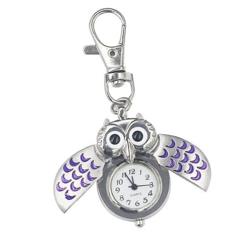 Montre De Poche À Quartz Vintage,Créative,Rétro,Portable,Aigle,Colorée,Théâtre,Design De Mode,Avec Collier,Porte-Clés - Type Purple