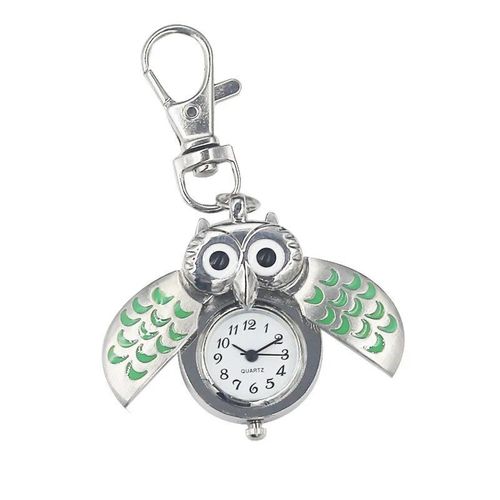 Montre De Poche À Quartz Vintage,Créative,Rétro,Portable,Aigle,Colorée,Théâtre,Design De Mode,Avec Collier,Porte-Clés - Type Green