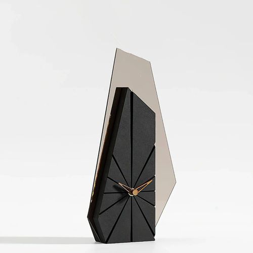 Horloge de bureau au design moderne,décoration de salon,ornement de fleurs séchées,accessoires de meuble TV pour la maison,horloge de table d'art créatif - Type 1PCS STYLE A