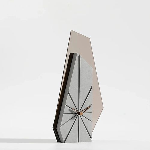 Horloge de bureau au design moderne,décoration de salon,ornement de fleurs séchées,accessoires de meuble TV pour la maison,horloge de table d'art créatif - Type 1PCS STYLE B