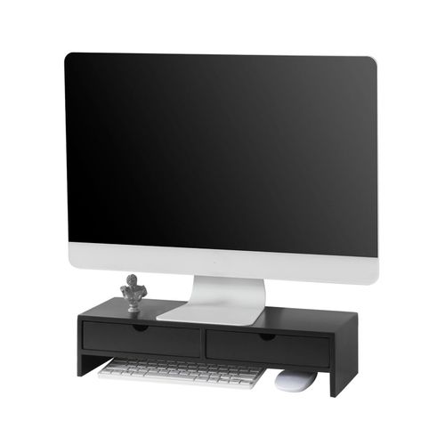 Sobuy Bbf02-Sch Réhausseur D'écran Support De Moniteur Écran Ergonomique Support Pour Écran D'ordinateur Universal, Ordinateur Portable Ou Écran Tv - Noir