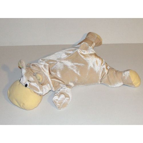 hippopotame super toys simba vintage peluche hippopotame beige model 50 cm rare doudou animal idem rumples