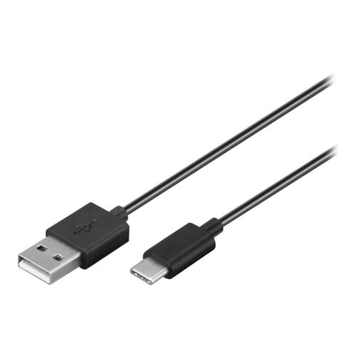 goobay - Câble USB - USB (M) pour 24 pin USB-C (M) - USB 2.0 - 3 A - 1 m - noir