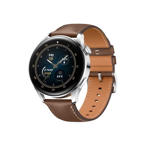 Huawei Watch 3 - Elite Edition - 46 Mm - Acier Inoxydable - Montre Connectée Avec Bracelet - Nylon - Gris-Bleu - Taille Du Poignet : 140-210 Mm - Affichage 1.43" - 16 Go - Wi-Fi, Lte, Nfc...