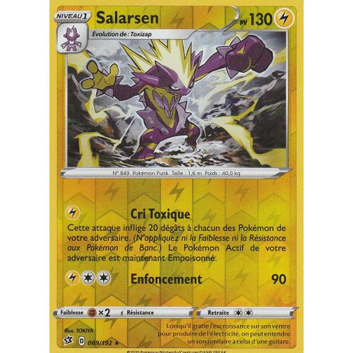 Carte Pokemon - Salarsen - 069/192 - Holo-Reverse - Épée Et Bouclier 2 Clash Des Rebelles - V.F
