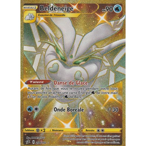 Carte Pokemon - Beldeneige - Secrete Rare - Gold - 204/192 - Épée Et Bouclier 2 Clash Des Rebelles