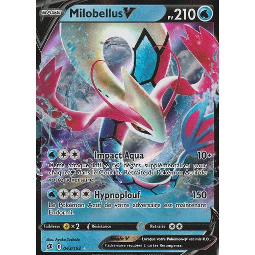 Carte Pokemon - Milobellus V - 043/192 - Ultra-Rare - Épée Et Bouclier 2 - Clash Des Rebelles