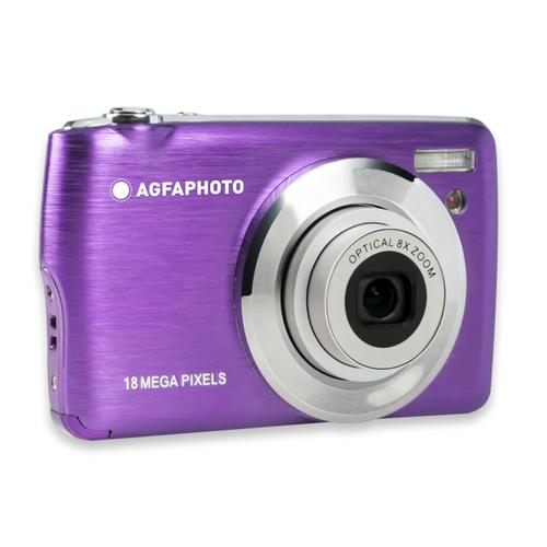 AGFA PHOTO Realishot DC8200 - Appareil Photo Numérique Compact Cam (18MP, Vidéo Full HD, Ecran LCD 2.7'', Zoom Optique 8X, Batterie Lithium et Carte SD 16GB)-Violet-