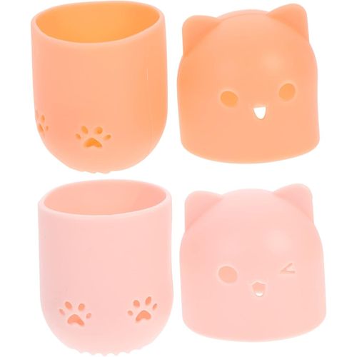 2 Pièces Coquetier Beauté Contenants De Stockage D'¿Ufs De Maquillage Éponge D'oeuf De Maquillage Porte-Éponge De Maquillage Cosmétique Gel De Silice Voyage Boîte À Oeufs