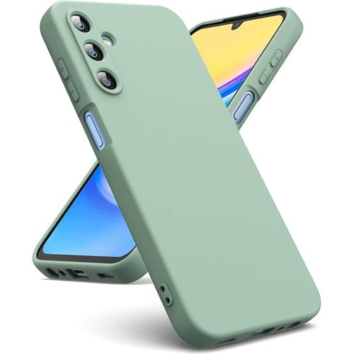 Coque Pour Samsung Galaxy A15 4g / 5g, Coque Silicone Liquide Intérieur Microfibre Souple Étuis En Caoutchouc Housse Antichoc Protection Bumper Coque Samsung A15 - Matcha