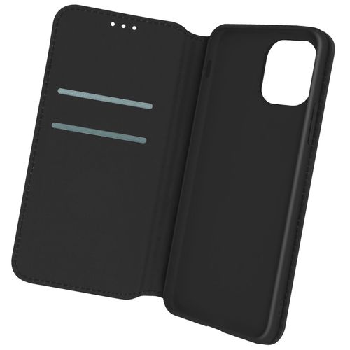 Housse Folio Iphone 12 Pro Max Portefeuille Fonction Support Vidéo Noir