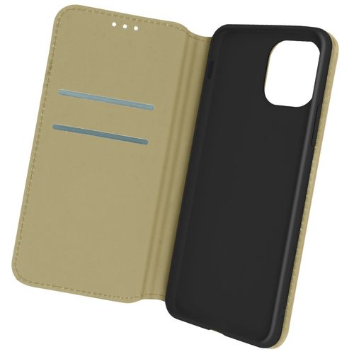 Housse Folio Iphone 12 Pro Max Portefeuille Fonction Support Vidéo Doré