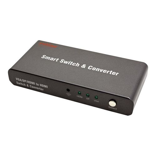 Roline - Convertisseur vidéo - HDMI, DisplayPort, VGA - HDMI - noir