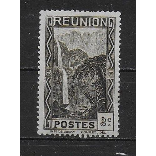 Reunion 1938 : "Le Bras Des Demoiselles", Cascade De Salazie - Timbre 2 C. Brun-Noir Neuf *
