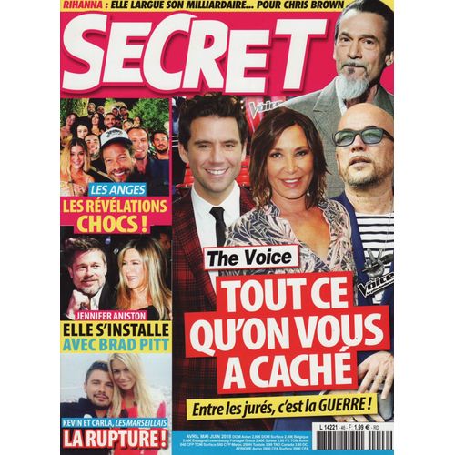 Secret / 04-2018 N°46 : Zazie / Florent Pagny / Pascal Obispo / Mika (2p) - M / Matt Pokora (2p)