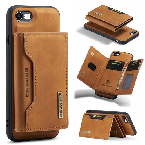 Coque Portefeuille Amovible Étuis Antichoc Rabat Housses Avec Fente Carte, Portefeuille Etui En Cuir Pu Premium Iphone 7 - Jaune