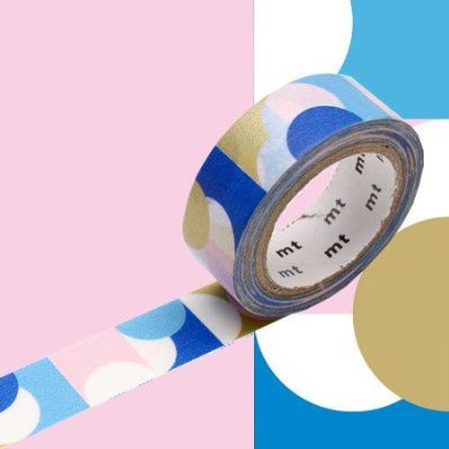Masking Tape Mt Demi-Cerlces Or/Rose/Bleu
