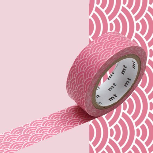 Masking Tape Mt Vague Seigaiha Rose Pastel