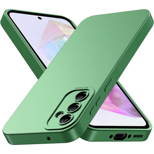 Coque Pour Samsung Galaxy A55 5g, Coque Samsung A55, Housse Etui De Protection En Silicone Souple,Cover Antichoc Avec Protege De Camera, Pour Tpu Vert, Samsung A55