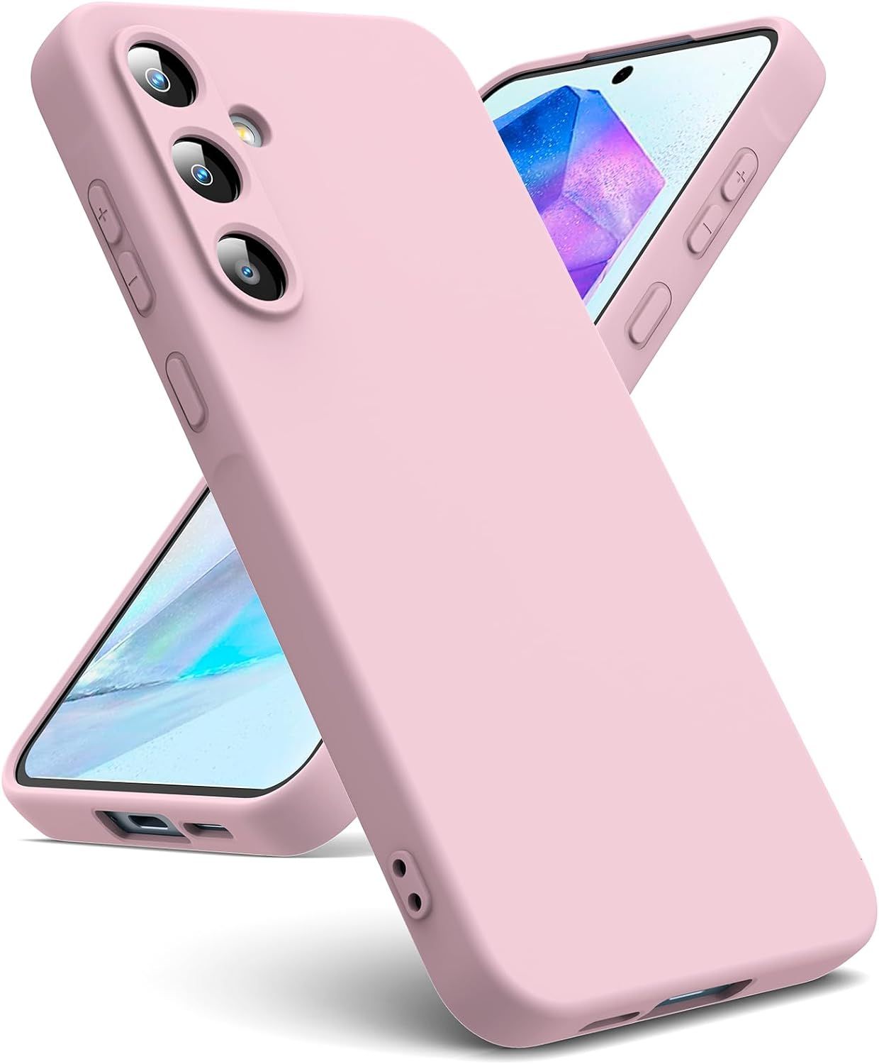 Coque Pour Samsung Galaxy A55 5g, Coque Silicone Liquide Int...