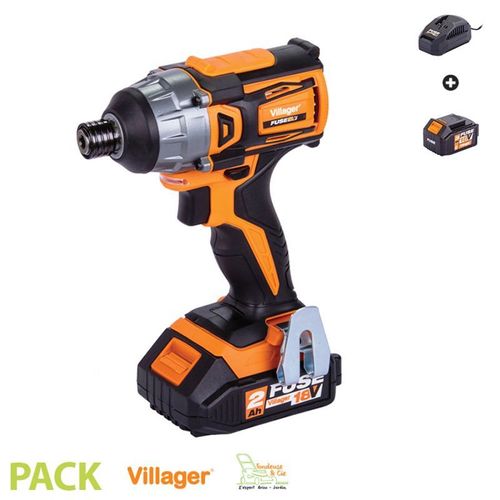 Visseuse à choc sans fil 18V 180Nm avec batterie et chargeur Fuse VLN 5420 Villager