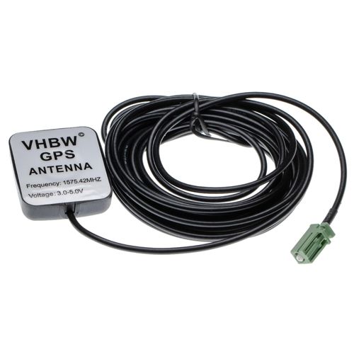Vhbw Antenne Gps Compatible Avec Pioneer Avic F500bt, F700bt, F710bt, F900bt Système De Navigation - Pied Magnétique, Avec Connexion Avic-F, 5 M, Noir