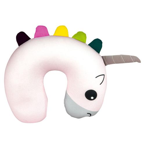 Promotion ! Coussin De Nuque / Oreiller De Voyage 'licorne My Unicorn' Multicolore - 28x26 Cm