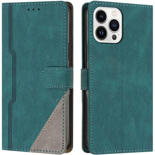 Coque Pour Samsung Galaxy J4 Plus/J4+, Etui Protection Housse Premium En Cuir Pu, Emplacements Cartes Pochette De Portefeuille Fermeture Magnétique , Vert