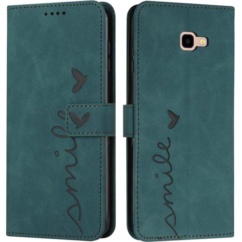 Coque Pour Samsung Galaxy J4 Plus 2018, Étui Housse En Cuir Pu Samsung J4 Plus 2018, Magnetique Flip Pochette De Portefeuille , Etui De Protection Pour Samsung Galaxy J4 Plus 2018 Vert