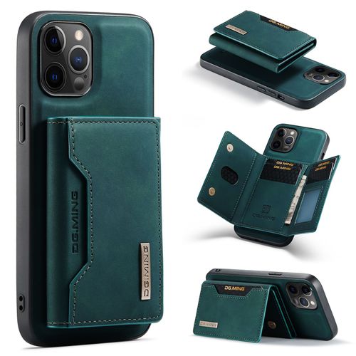 Coque Portefeuille Amovible Étuis Antichoc Rabat Housses Avec Fente Carte, Portefeuille Etui En Cuir Pu Premium Iphone 12 Pro Max - Vert
