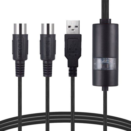 Usb Vers Midi Câble Électrique Piano Batterie Guitare Musique Compiler Interface Adaptateur Câble Convertisseur Support Mac Jdko78