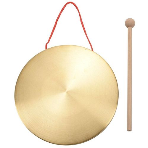 Percussion D'opéra De Chapelle En Laiton Et Cuivre, Gong Manuel De 22cm Avec Marteau De Jeu Rond Jdko94