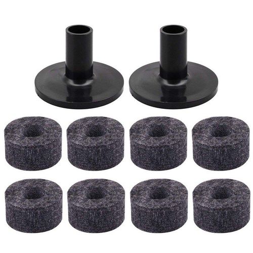 8 Pièces De Cymbale 25mm Rondelle En Feutre + 2 Pièces Cymbale Manches Remplacement Pour Étagère Kit De Batterie Jdko492