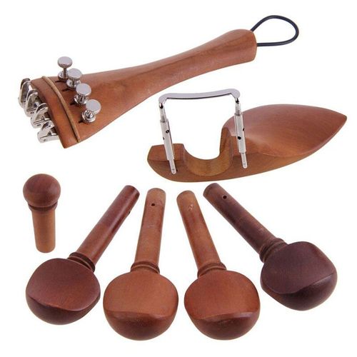 Ensemble De Pièces De Violon En Bois Jujube Naturel 4/4, Accessoires De Réglage Fin, Repose Menton, Cordes, Clou De Queue, C Jdko50