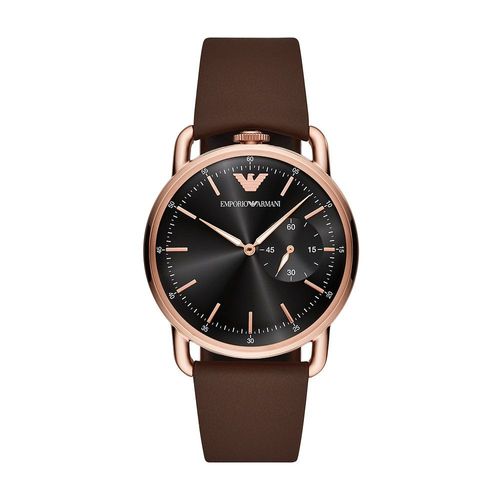 Montre Homme Emporio Armani En Cuir Marron