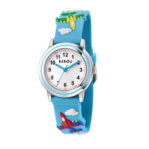 Montre Enfant Kikou Hobby En Silicone Bleu
