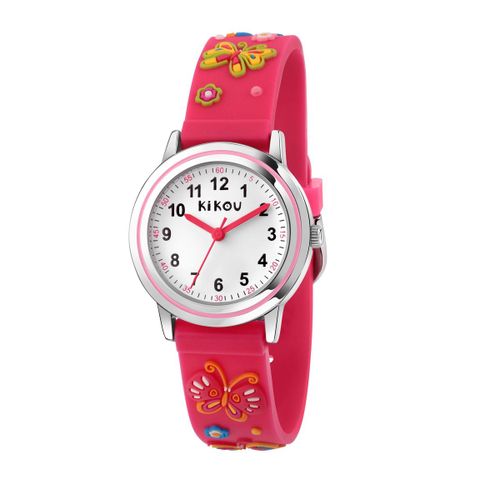 Montre Enfant Kikou Hobby En Silicone Rouge