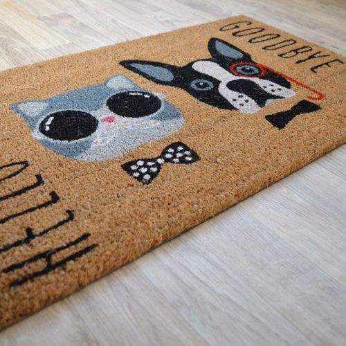 Paillasson Coco 45 X 75 Cm - Chat Et Chien Decoweb.Com