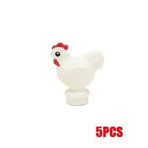 Mini Blocs De Construction Animaux Compatibles Pour Enfants Moc Tortues Oiseau Dauphin Poisson Modèle Blocs De Construction Briques Enfants Jouets - Type 5white-Chicken