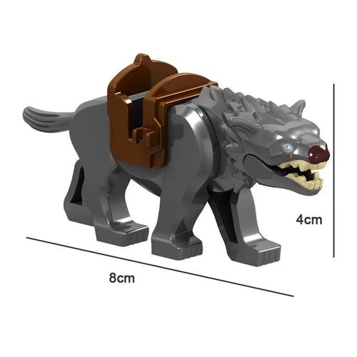 Mini Blocs De Construction Animaux Compatibles Pour Enfants Moc Tortues Oiseau Dauphin Poisson Modèle Blocs De Construction Briques Enfants Jouets - Type Grey Wolf