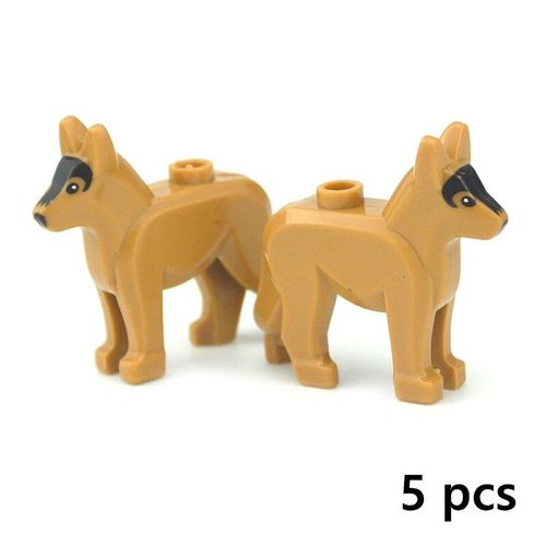 Blocs De Construction En Briques Pour Animaux De Compagnie,Animaux Créatifs,Zoo,Chien,Canard,Tortue,Pingouin,Chat,Cochon,?ufs,Oiseau,Lapin,,Modèle De Jouets Pour Enfant - Type 5pcs Dog E