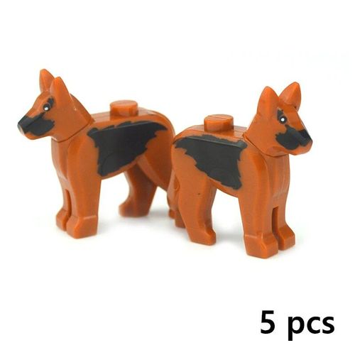 Blocs De Construction En Briques Pour Animaux De Compagnie,Animaux Créatifs,Zoo,Chien,Canard,Tortue,Pingouin,Chat,Cochon,?ufs,Oiseau,Lapin,,Modèle De Jouets Pour Enfant - Type 5pcs Dog B